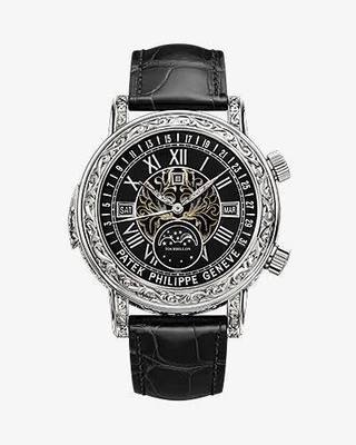 百達翡麗黑色腕表 經典與奢華的完美結合